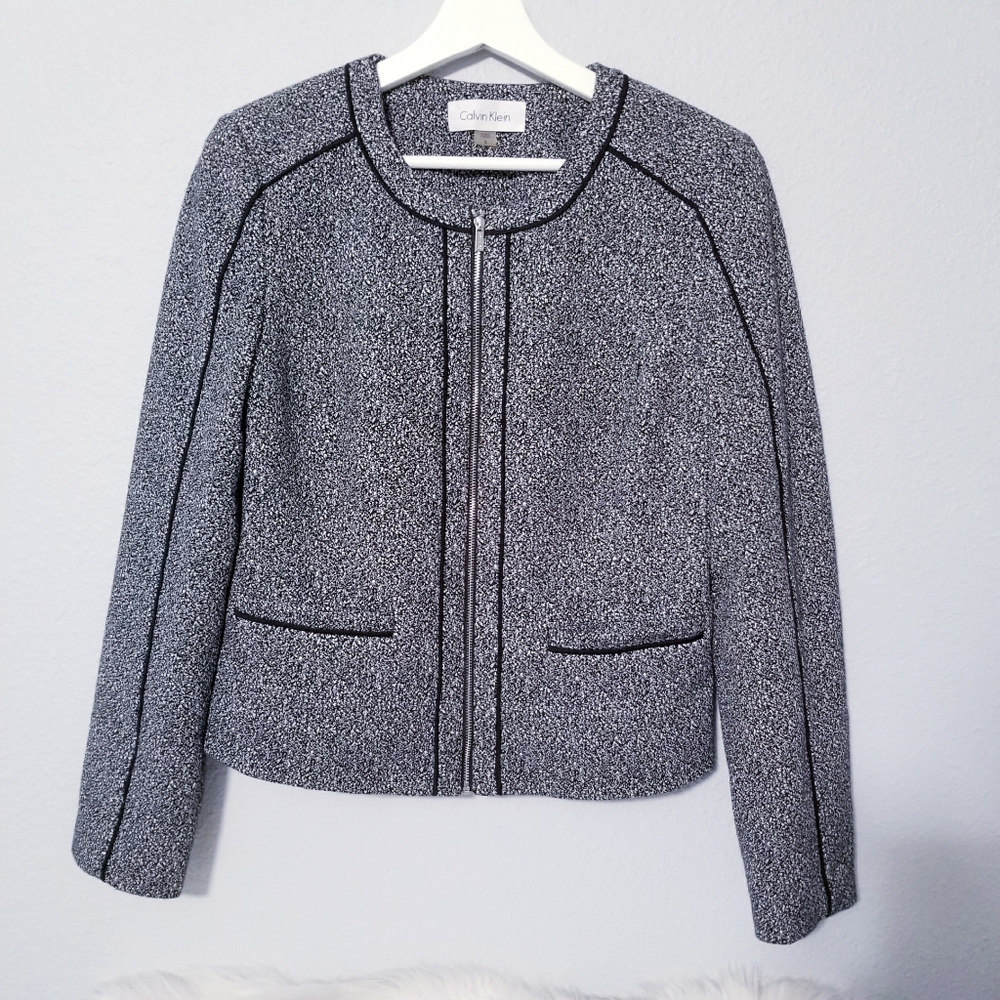 Calvin Klein grey zip up jacket 8